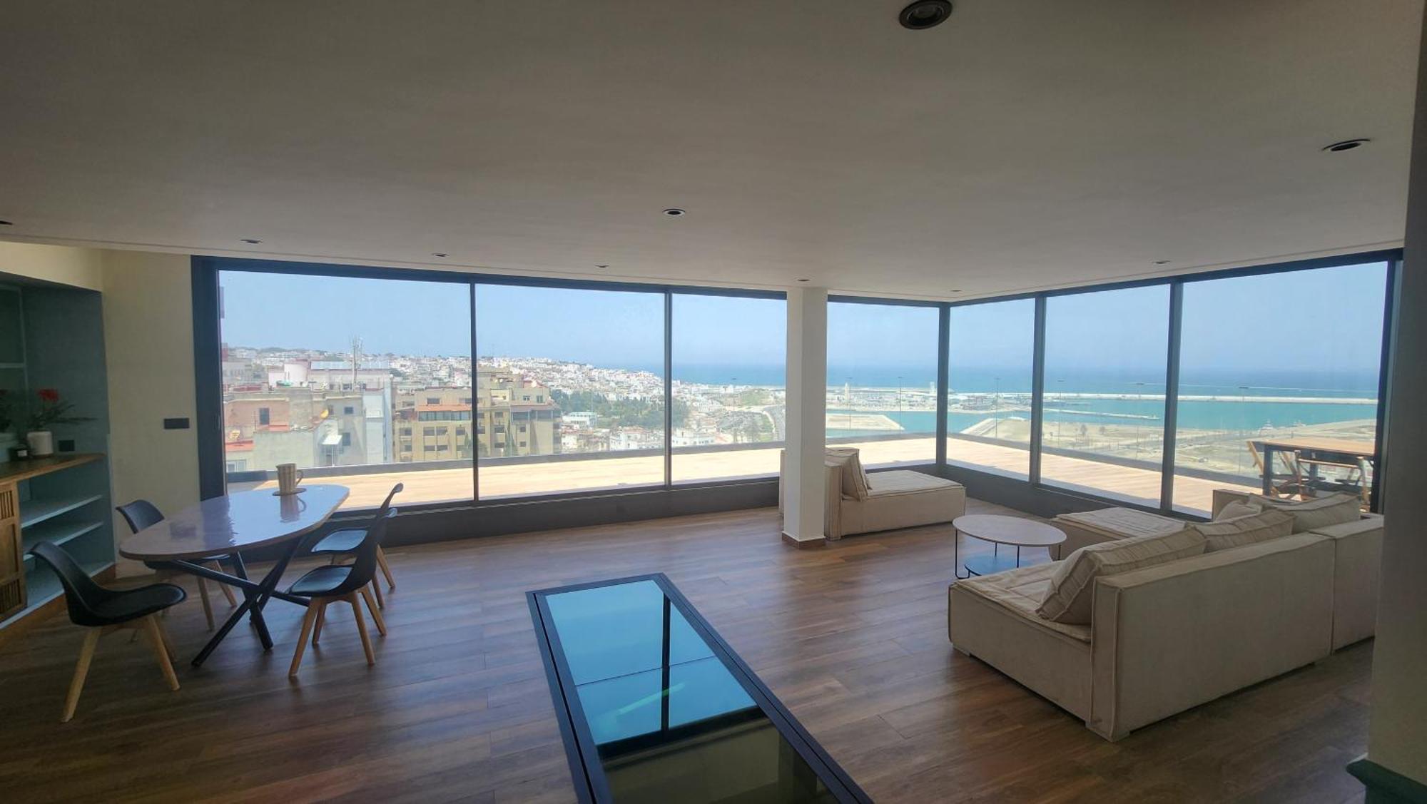 Magnifique Penthouse 160M2 Terrasse 90M2 Vue Mer Tanger Exteriér fotografie