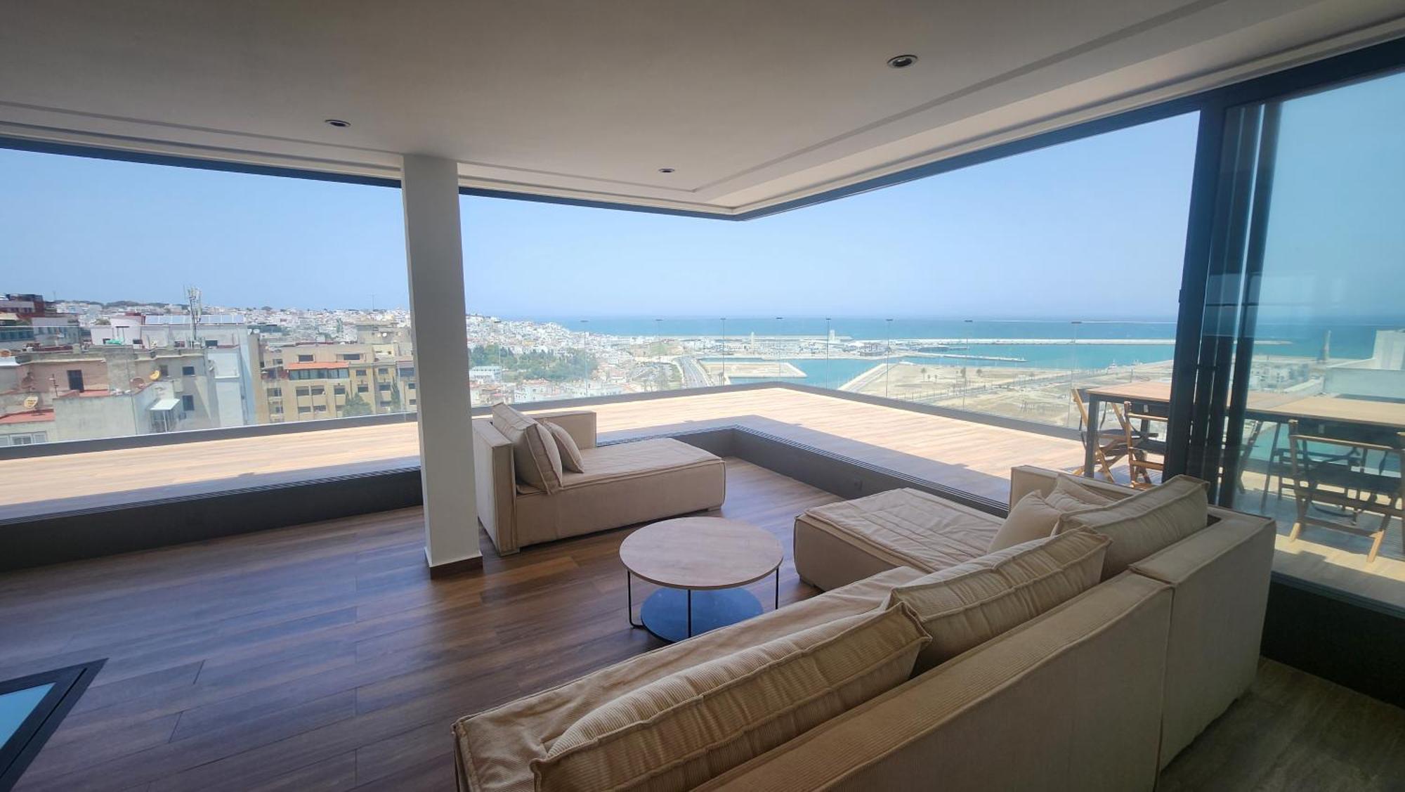 Magnifique Penthouse 160M2 Terrasse 90M2 Vue Mer Tanger Exteriér fotografie