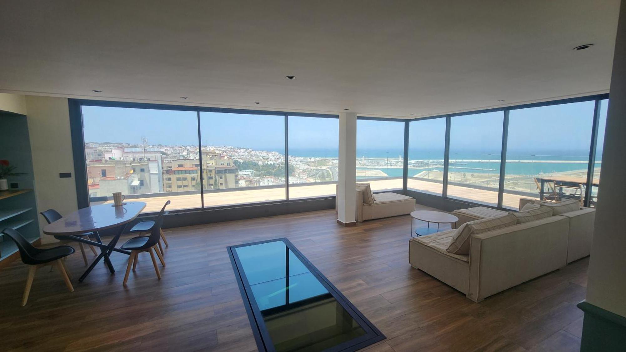 Magnifique Penthouse 160M2 Terrasse 90M2 Vue Mer Tanger Exteriér fotografie