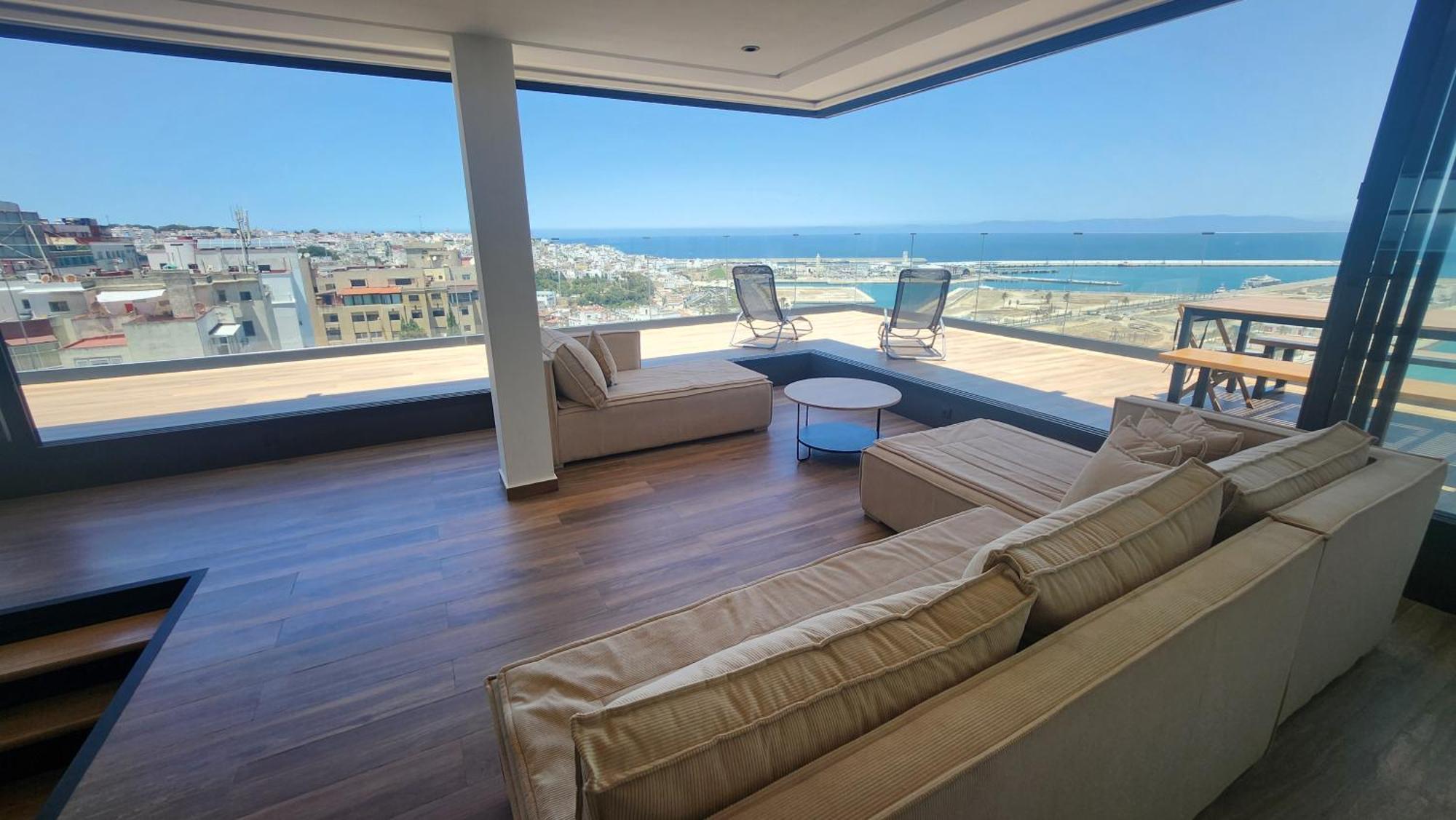 Magnifique Penthouse 160M2 Terrasse 90M2 Vue Mer Tanger Exteriér fotografie